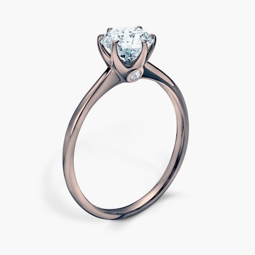 Pierścionek zaręczynowy The Journey: czarne złoto, diament